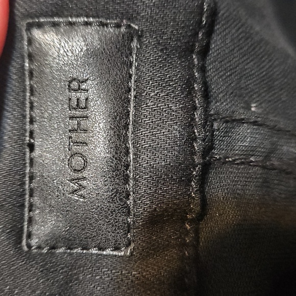 MOTHER Looker Ankle Fray Distressed Low-Rise Black Jeans - Picture 10 of 14